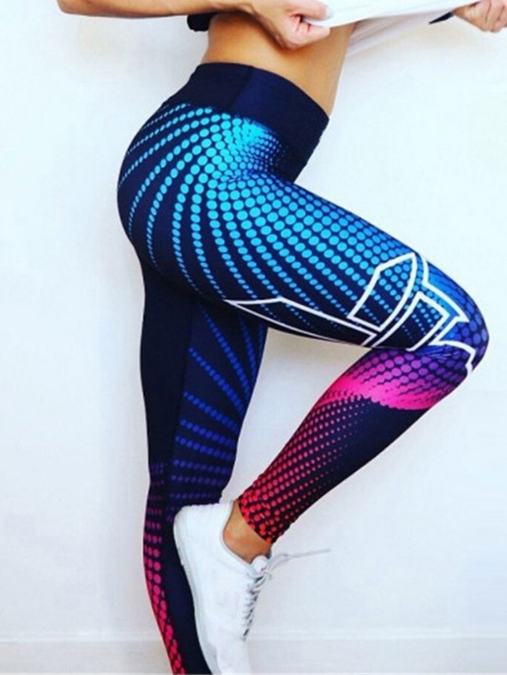 Calças De Ioga De Corrida Respiráveis Com Estampa 3D De Moda Cintura Alta Tiktok Leggings