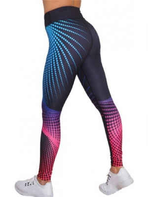 Calças De Ioga De Corrida Respiráveis Com Estampa 3D De Moda Cintura Alta Tiktok Leggings