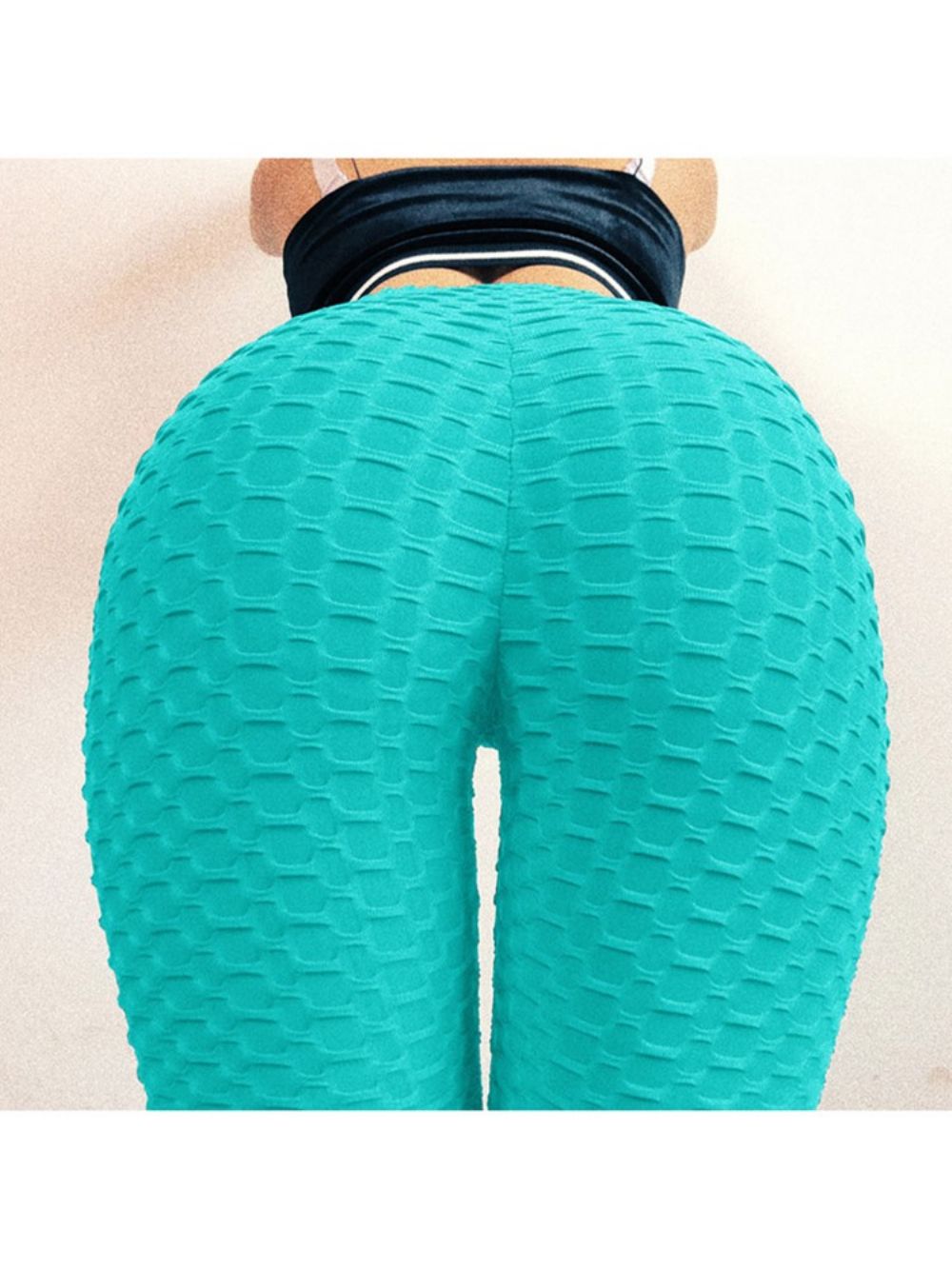 Calças De Ioga Femininas Casuais Esportiva Sólidas Legging Tiktok Cintura Alta