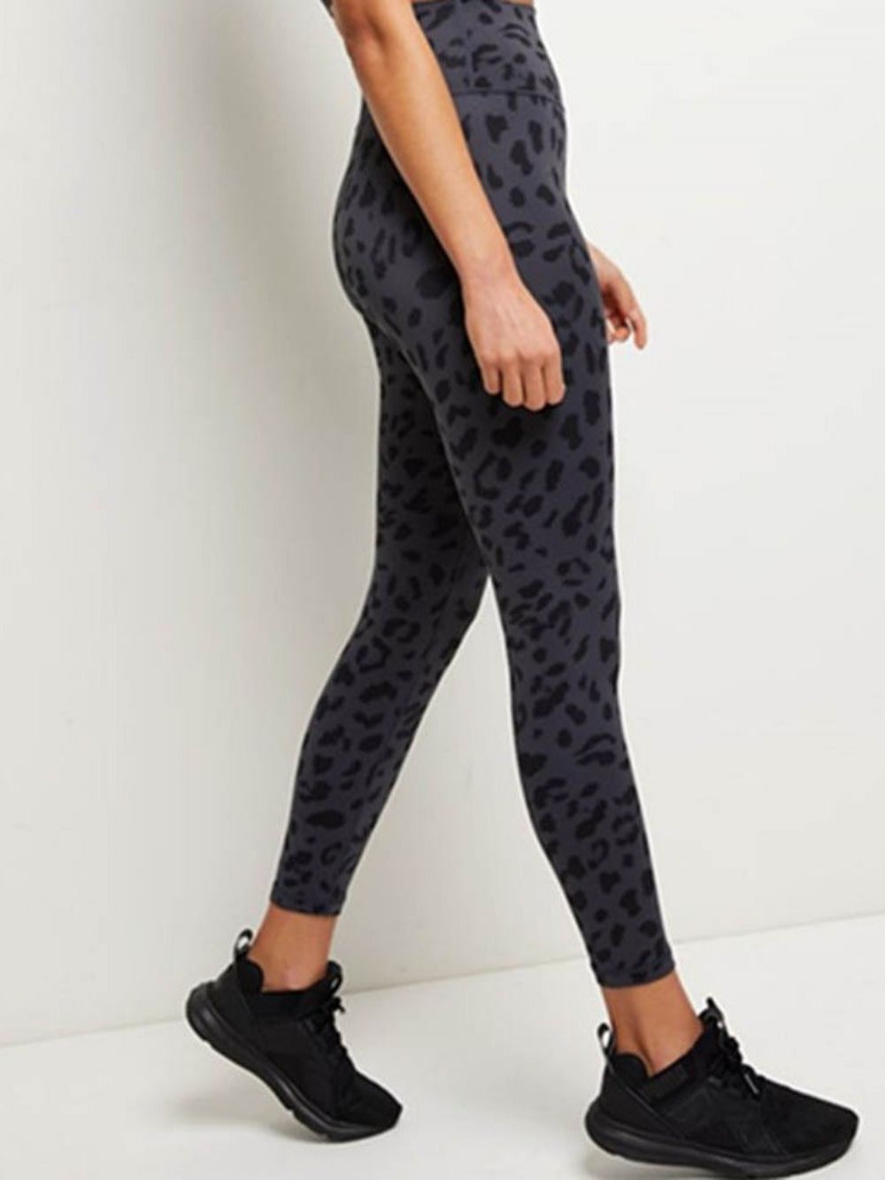 Calças De Tênis De Verão De Secagem Rápida Misturas De Algodão Leopardo Calças De Yoga Cintura Alta Tiktok Leggings