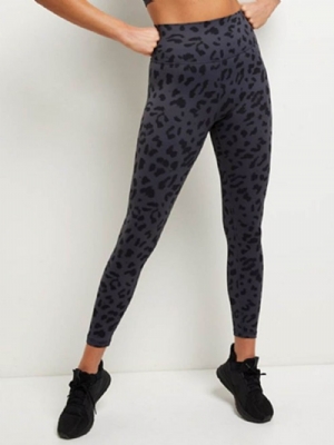 Calças De Tênis De Verão De Secagem Rápida Misturas De Algodão Leopardo Calças De Yoga Cintura Alta Tiktok Leggings