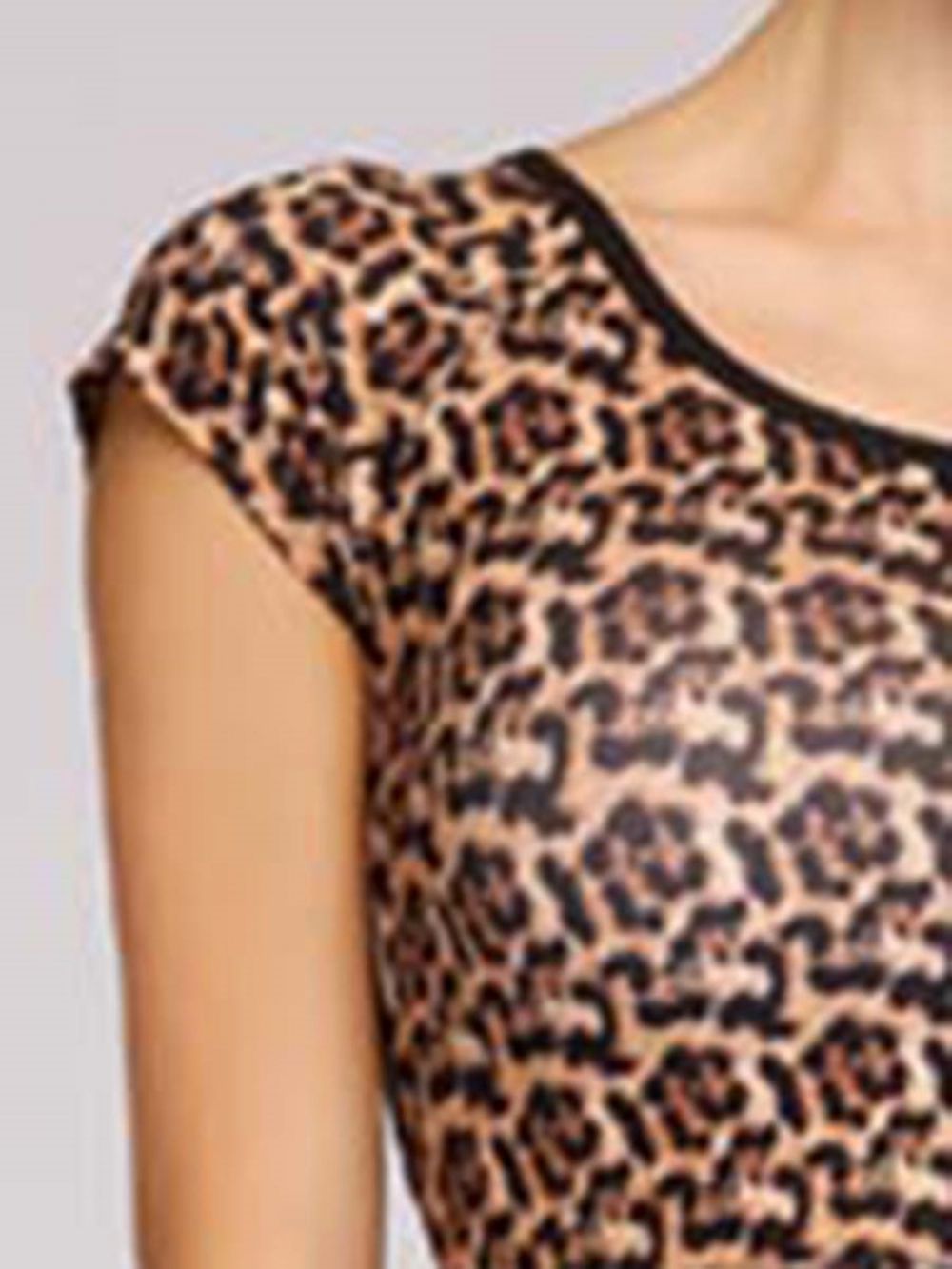 Conjuntos Esportivos Estampados Leopardo Anti-Suor Manga Curta