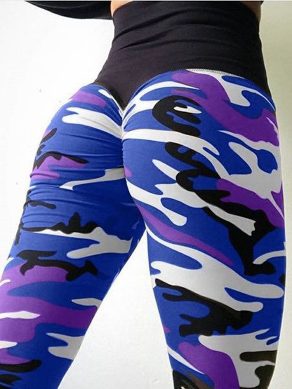 Legging Camuflagem Anti-Suor De Ioga Calças De Ioga Cintura Alta Tiktok Leggings