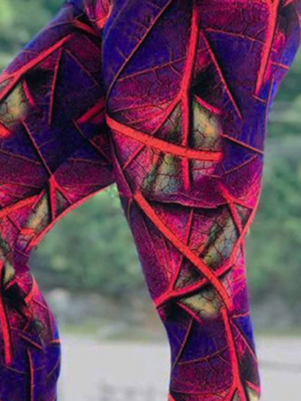 Legging Feminina Color Block Estampado Completo Calças Yoga Calças De Yoga Cintura Alta Tiktok Leggings