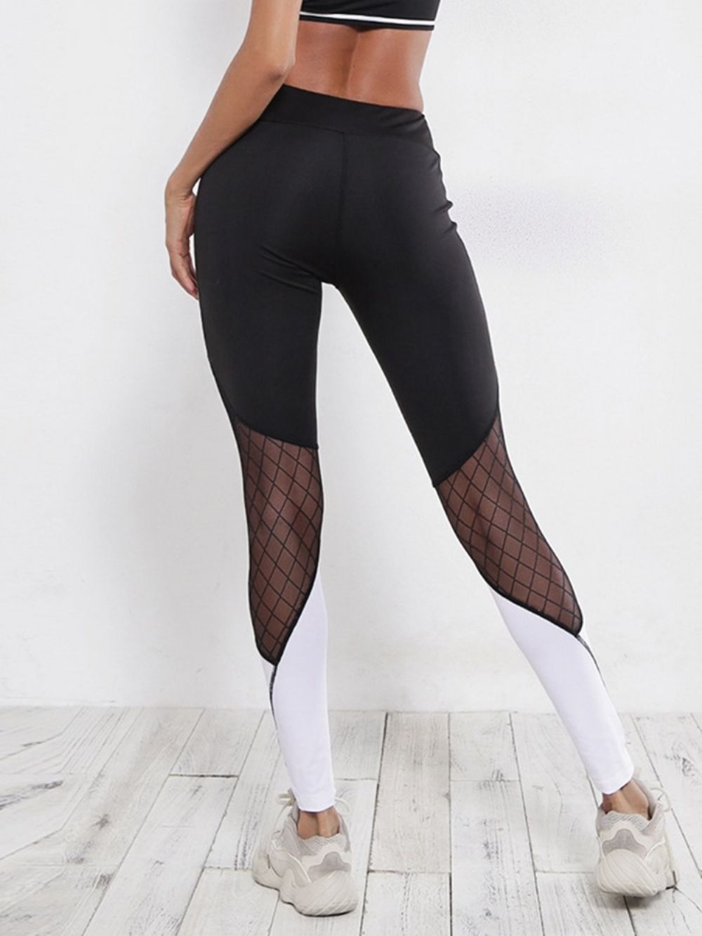 Legging Feminina Color Block Patchwork Verão Perneiras Até O Tornozelo Calças De Yoga Cintura Alta Tiktok Leggings