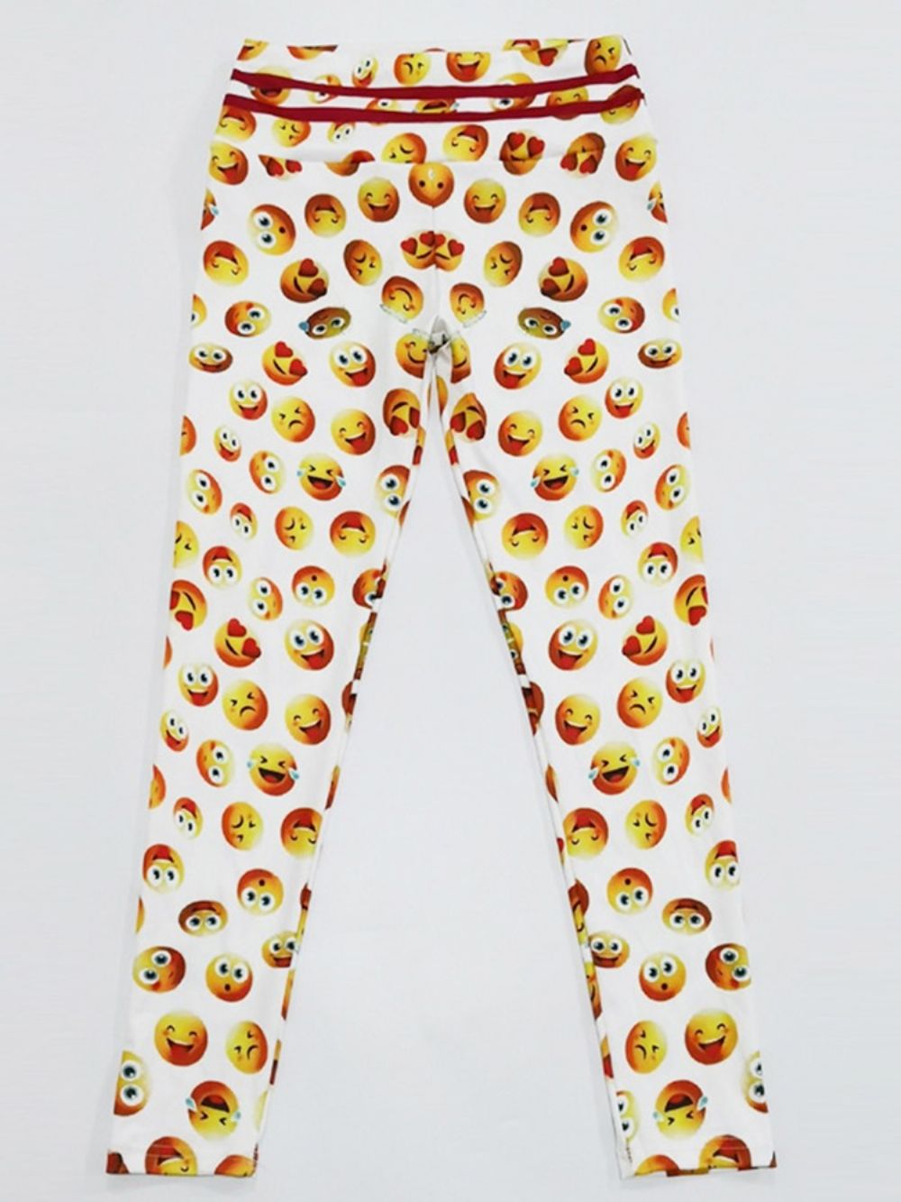 Legging Feminina De Secagem Rápida Com Estampa De Emoticons Calças De Ioga De Cintura Alta Tiktok Leggings