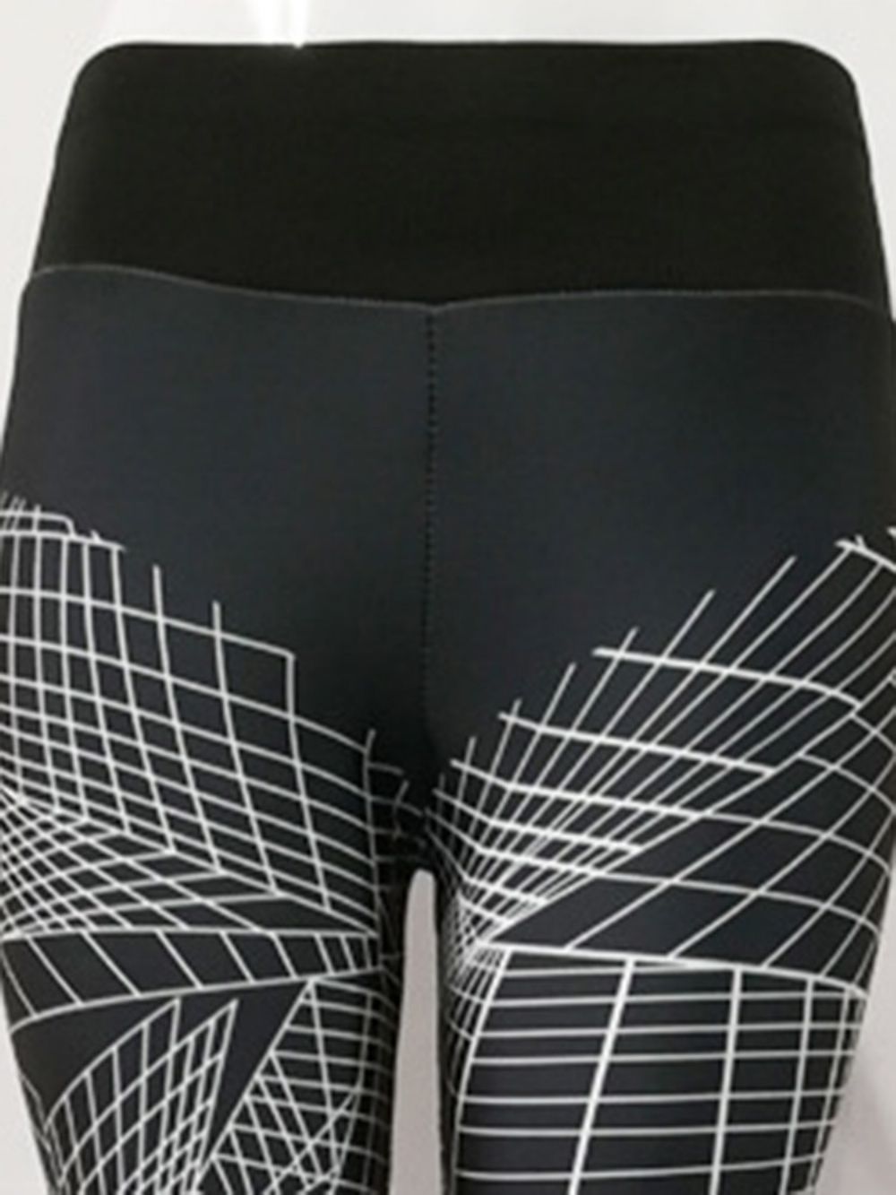 Legging Respirável Geométrica Push Up Ginástica Esportiva Calças Yoga Cintura Alta Tiktok Legging