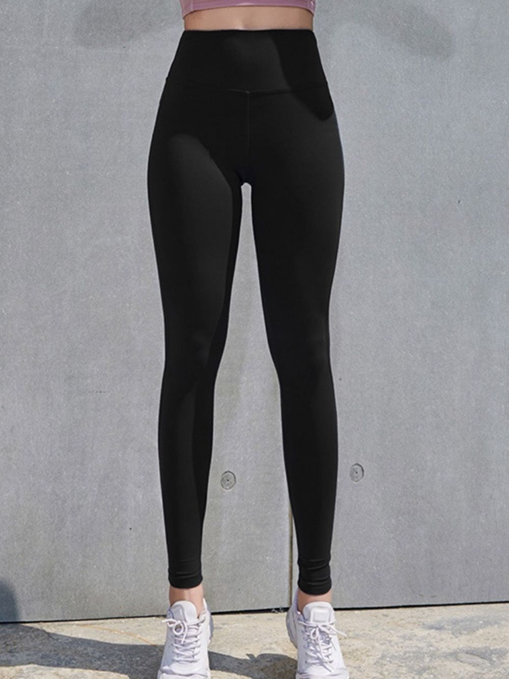 Legging Respirável Sólido Correr Até O Tornozelo Calças Yoga Cintura Alta Legging Tiktok