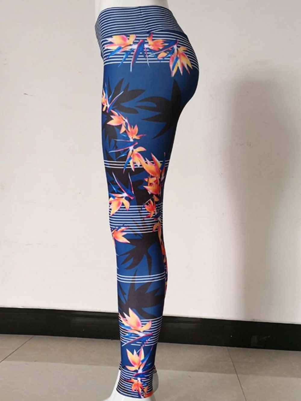 Leggings Esportivas Femininas Anti-Suor Com Estampa Floral