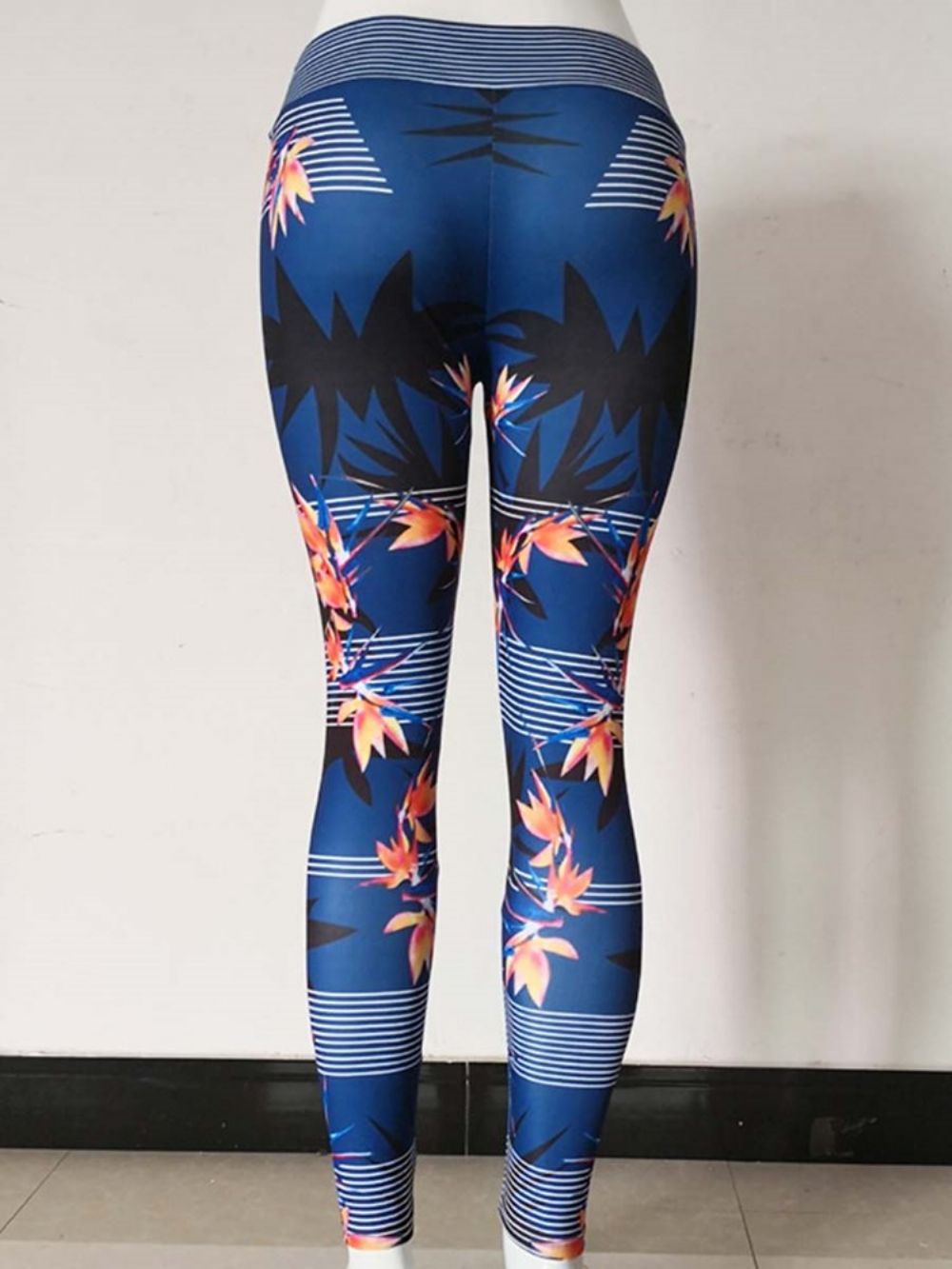 Leggings Esportivas Femininas Anti-Suor Com Estampa Floral