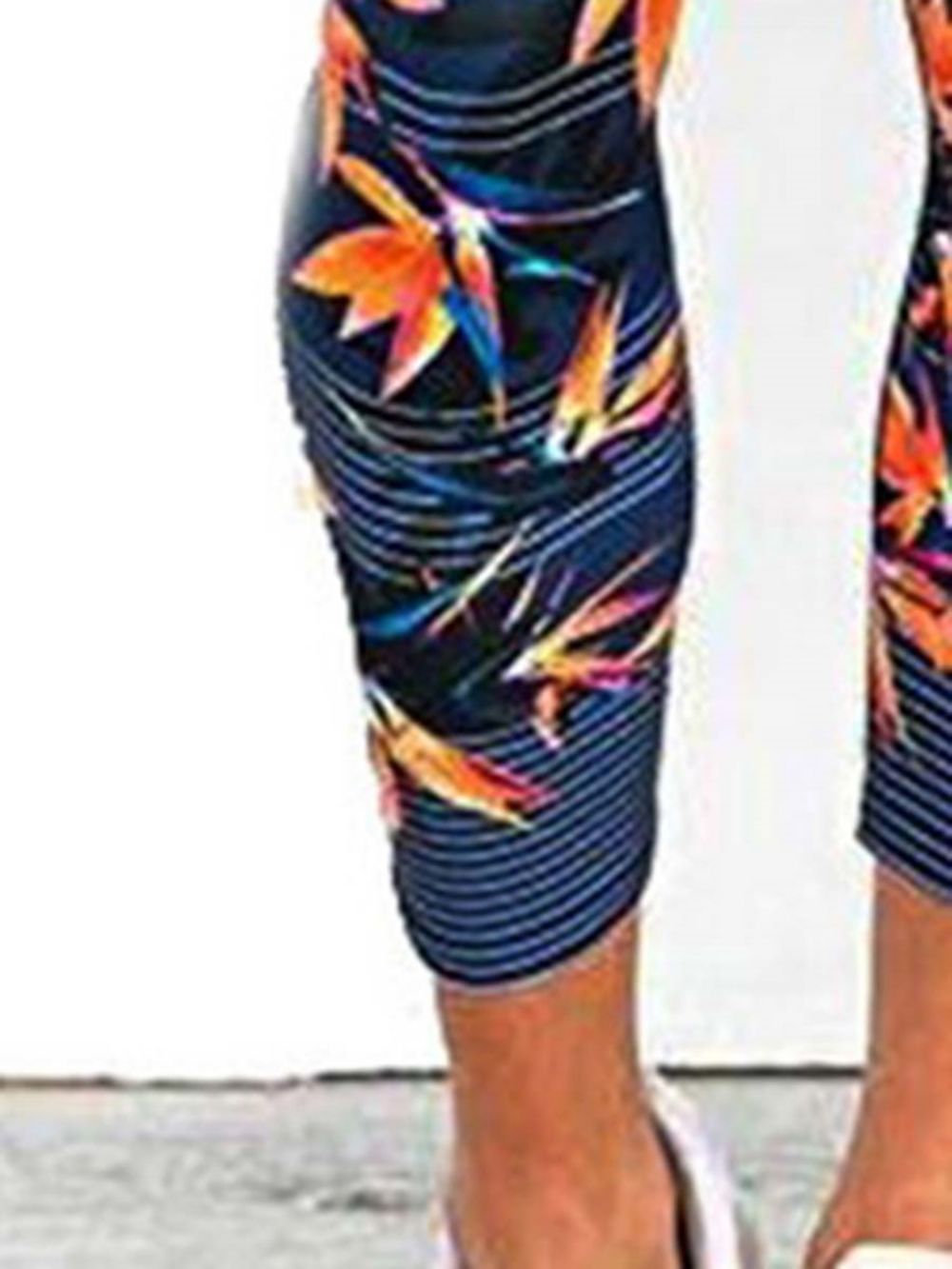 Leggings Esportivas Femininas Anti-Suor Com Estampa Floral