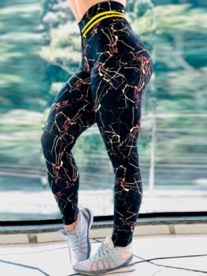 Leggings Femininas De Cintura Alta Com Estampa De Secagem Rápida Calças De Ioga De Cintura Alta Tiktok Leggings