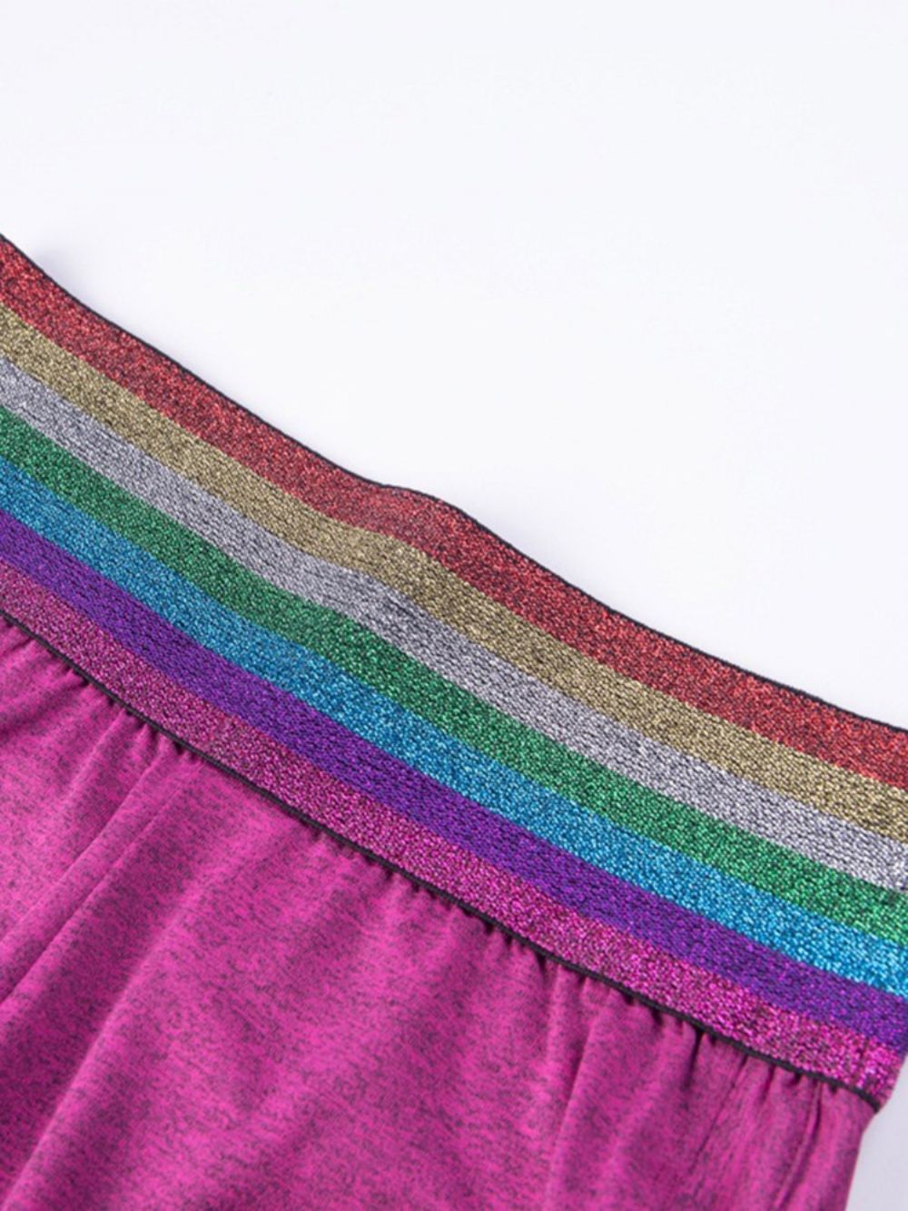 Shorts De Patchwork Arco-Íris Calças De Ioga Para Ginástica De Verão