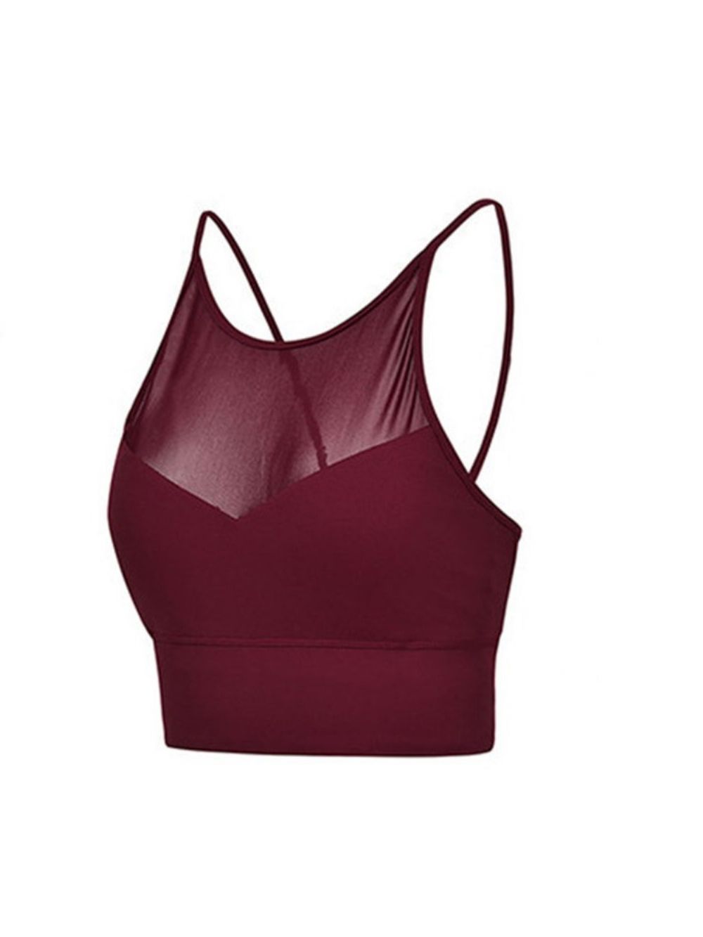 Sutiãs Esportivos Push-Up De Nylon Com Alças Simples Não Ajustadas