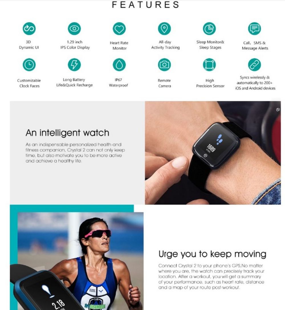 Smartwatch Colorido De Alta Tecnologia Com Economia De Energia