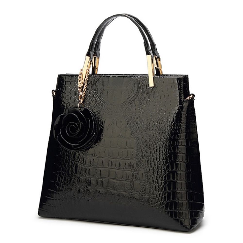 Bolsa Feminina Elegante Com Estampa De Crocodilo