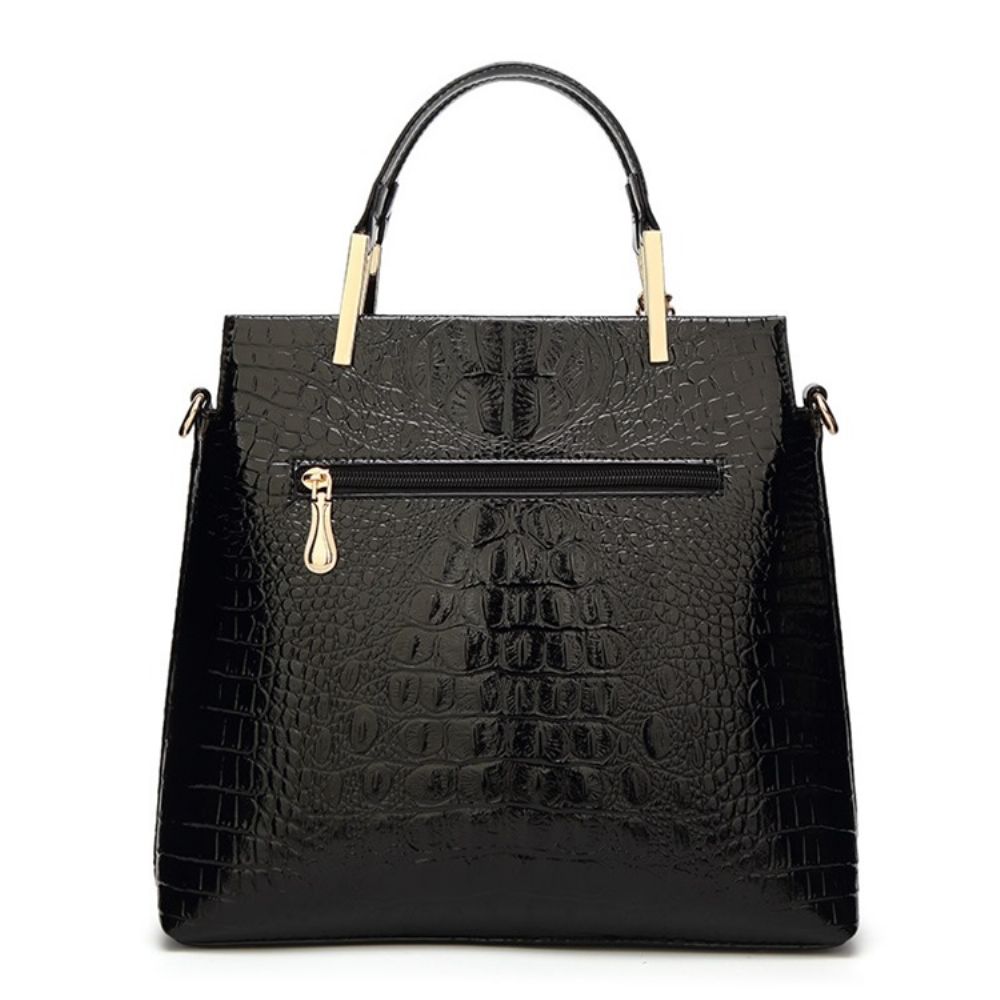 Bolsa Feminina Elegante Com Estampa De Crocodilo