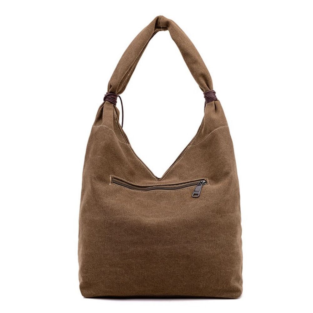 Bolsa Tote De Lona Simples Color Block