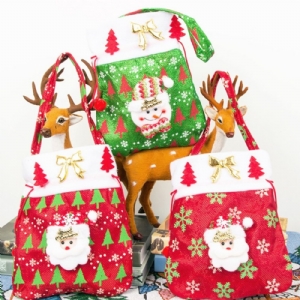 Sacolas De Natal Em Forma De Barril De Desenhos Animados Sacos De Doces