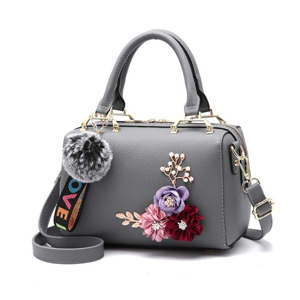 Bolsa Feminina Com Zíper Floral Fashion