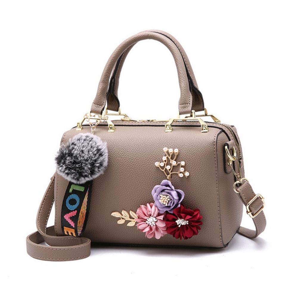 Bolsa Feminina Com Zíper Floral Fashion