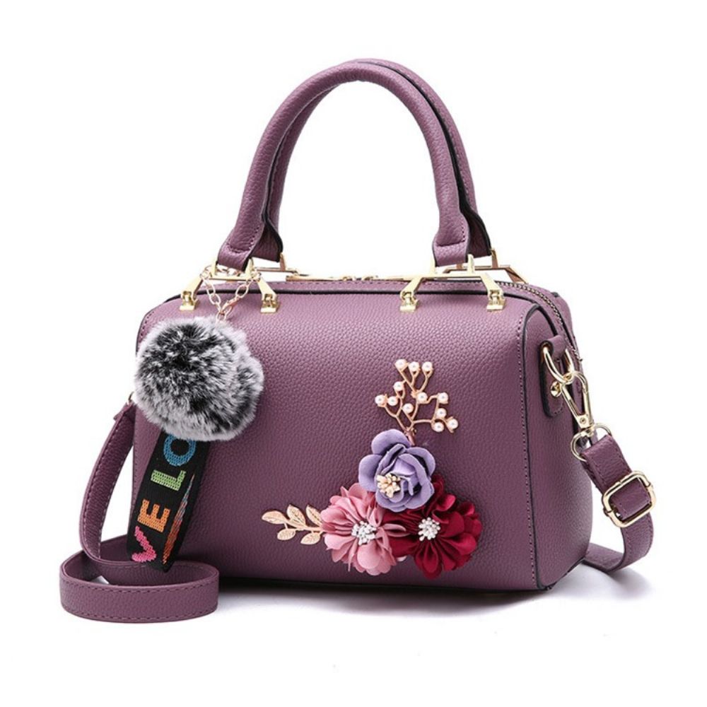 Bolsa Feminina Com Zíper Floral Fashion