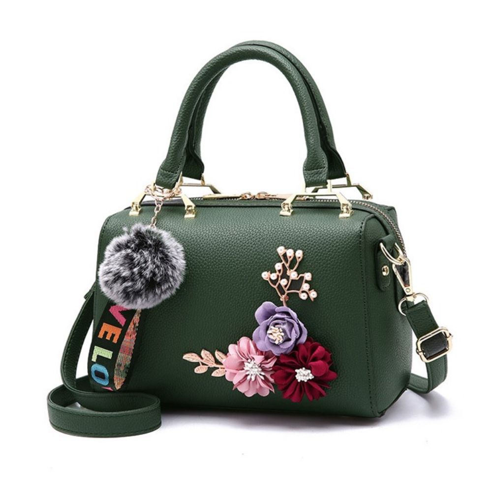 Bolsa Feminina Com Zíper Floral Fashion