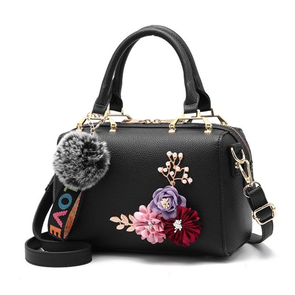 Bolsa Feminina Com Zíper Floral Fashion