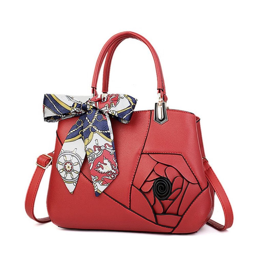 Bolsa Floral Pu Gravata Borboleta