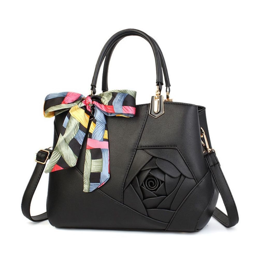 Bolsa Floral Pu Gravata Borboleta