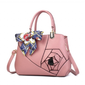 Bolsa Floral Pu Gravata Borboleta