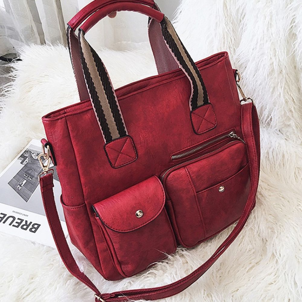 Bolsa Pu Casual Simples Quadrada