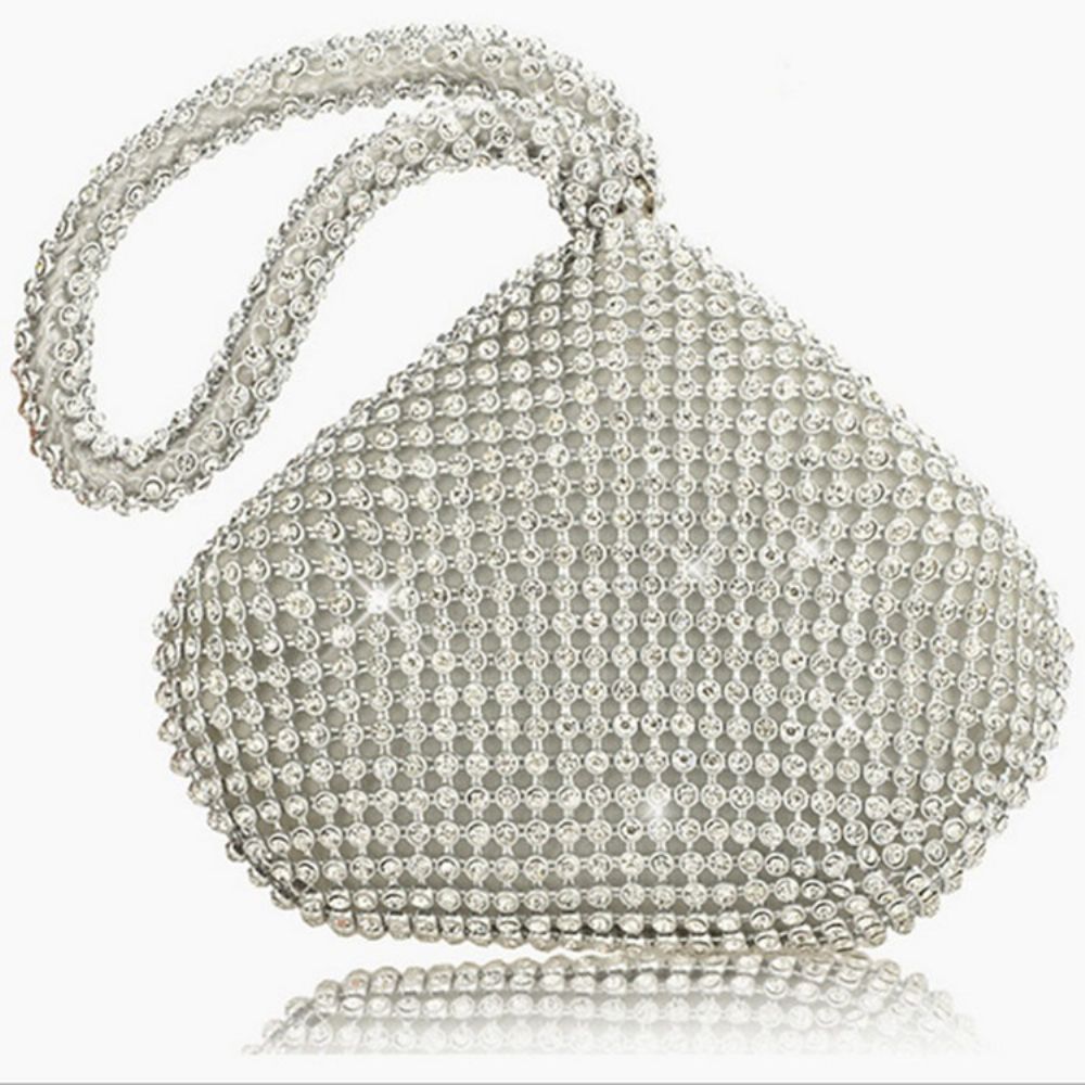 Bolsas De Cetim Para Banquetes Com Diamantes Da Moda