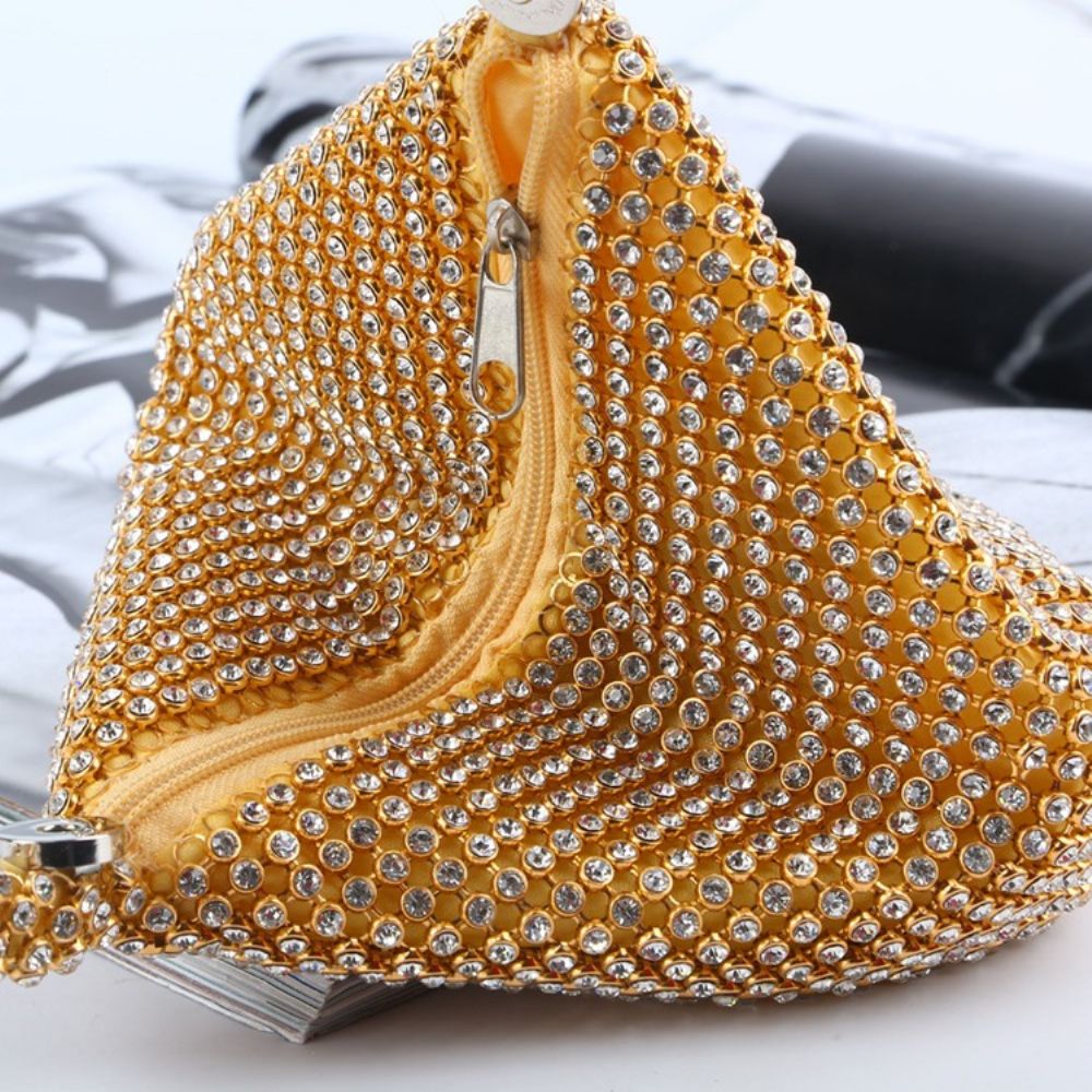 Bolsas De Cetim Para Banquetes Com Diamantes Da Moda