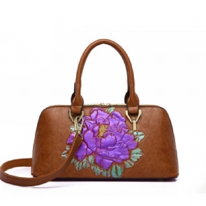 Bolsas Retangulares Florais Com Relevo Em Pu