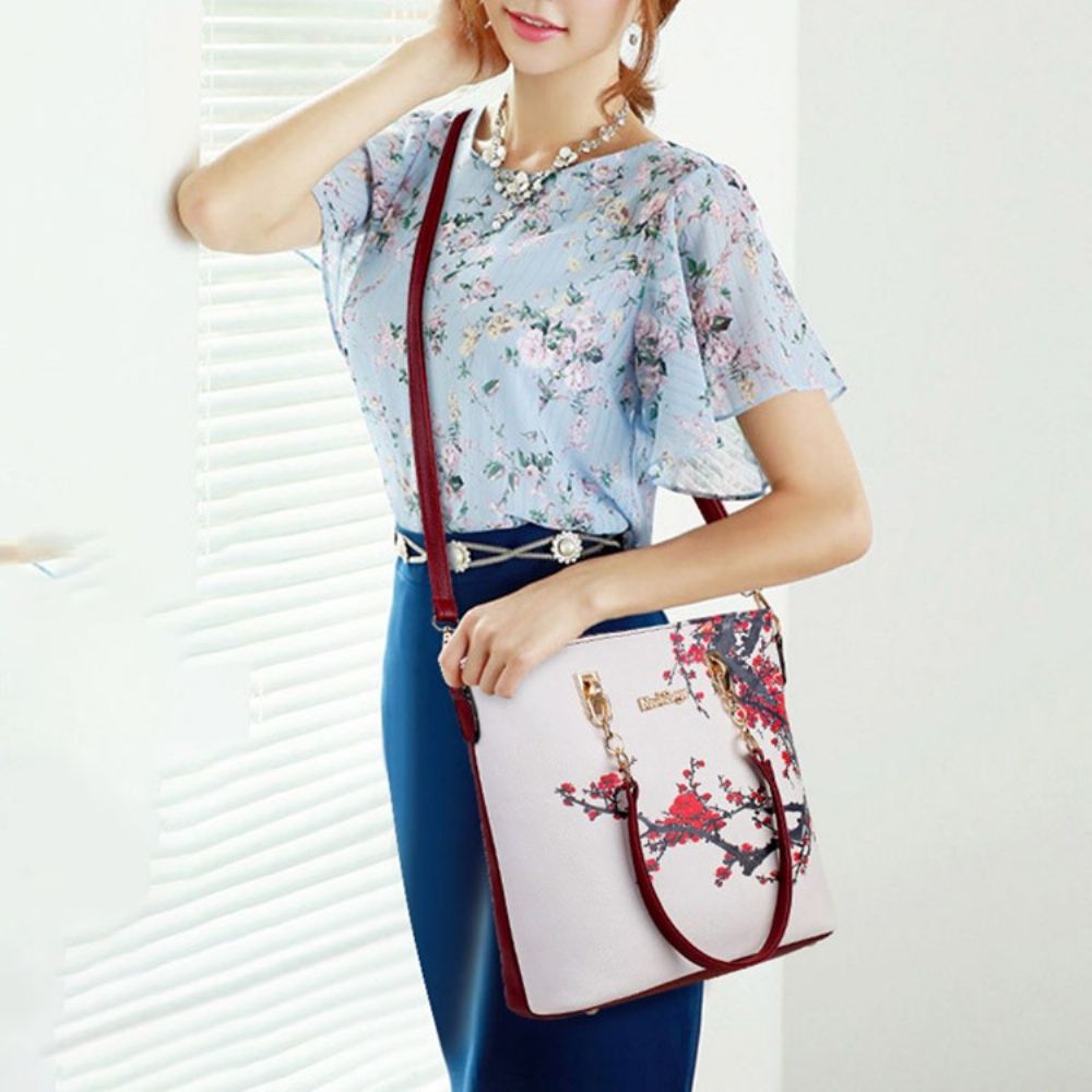 Conjunto De Bolsa Com Estampa Floral Pu