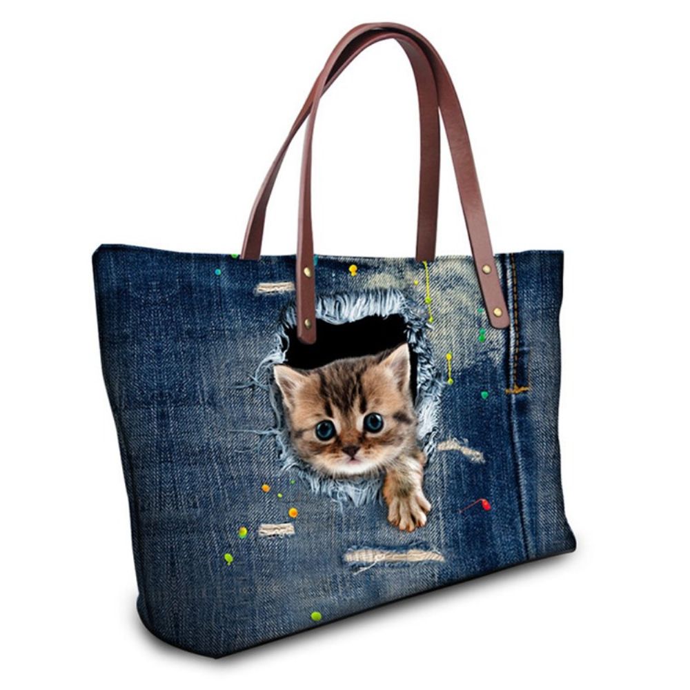 Linda Bolsa De Nylon 3D Para Animais De Estimação Com Zíper