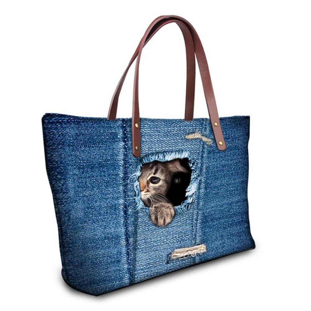 Linda Bolsa De Nylon 3D Para Animais De Estimação Com Zíper