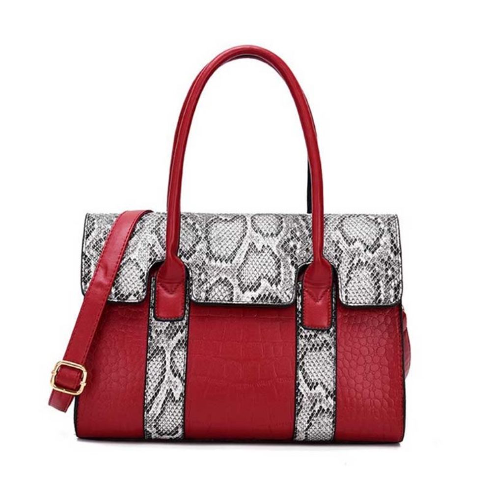 Saco Tote Retangular De Linha Serpentina