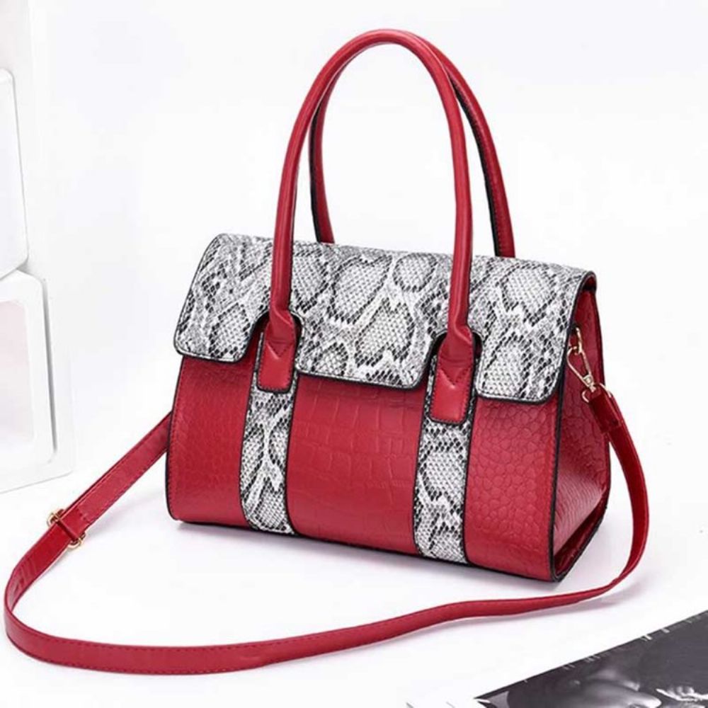 Saco Tote Retangular De Linha Serpentina