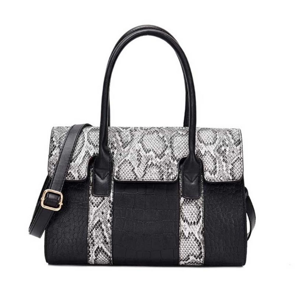 Saco Tote Retangular De Linha Serpentina