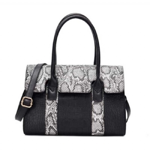 Saco Tote Retangular De Linha Serpentina