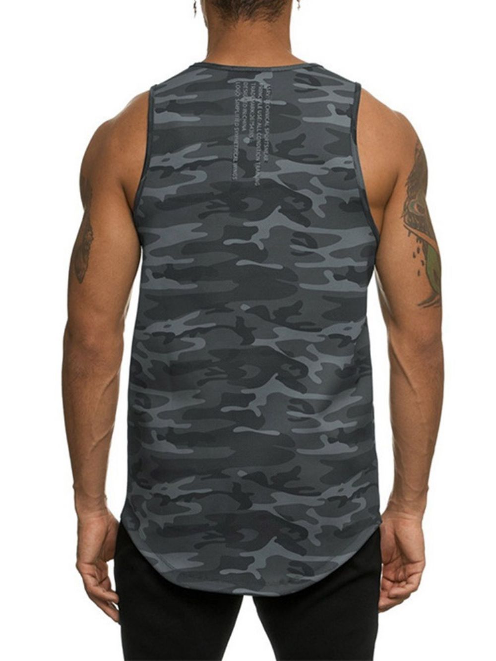 Colete Esportivo Masculino Slim Gola Redonda Camuflada