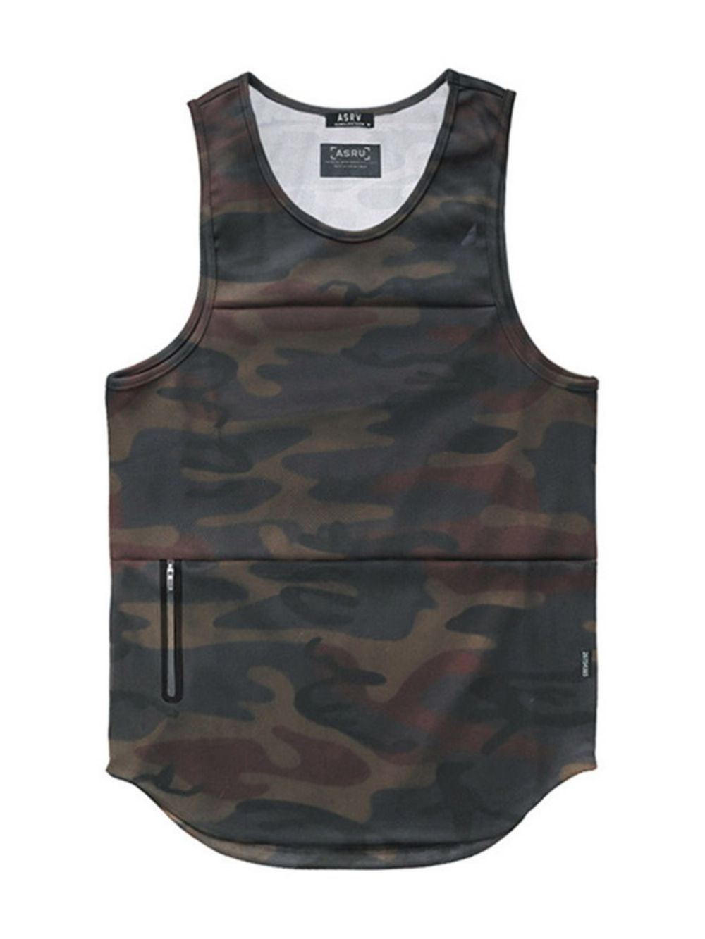 Colete Esportivo Masculino Slim Gola Redonda Camuflada