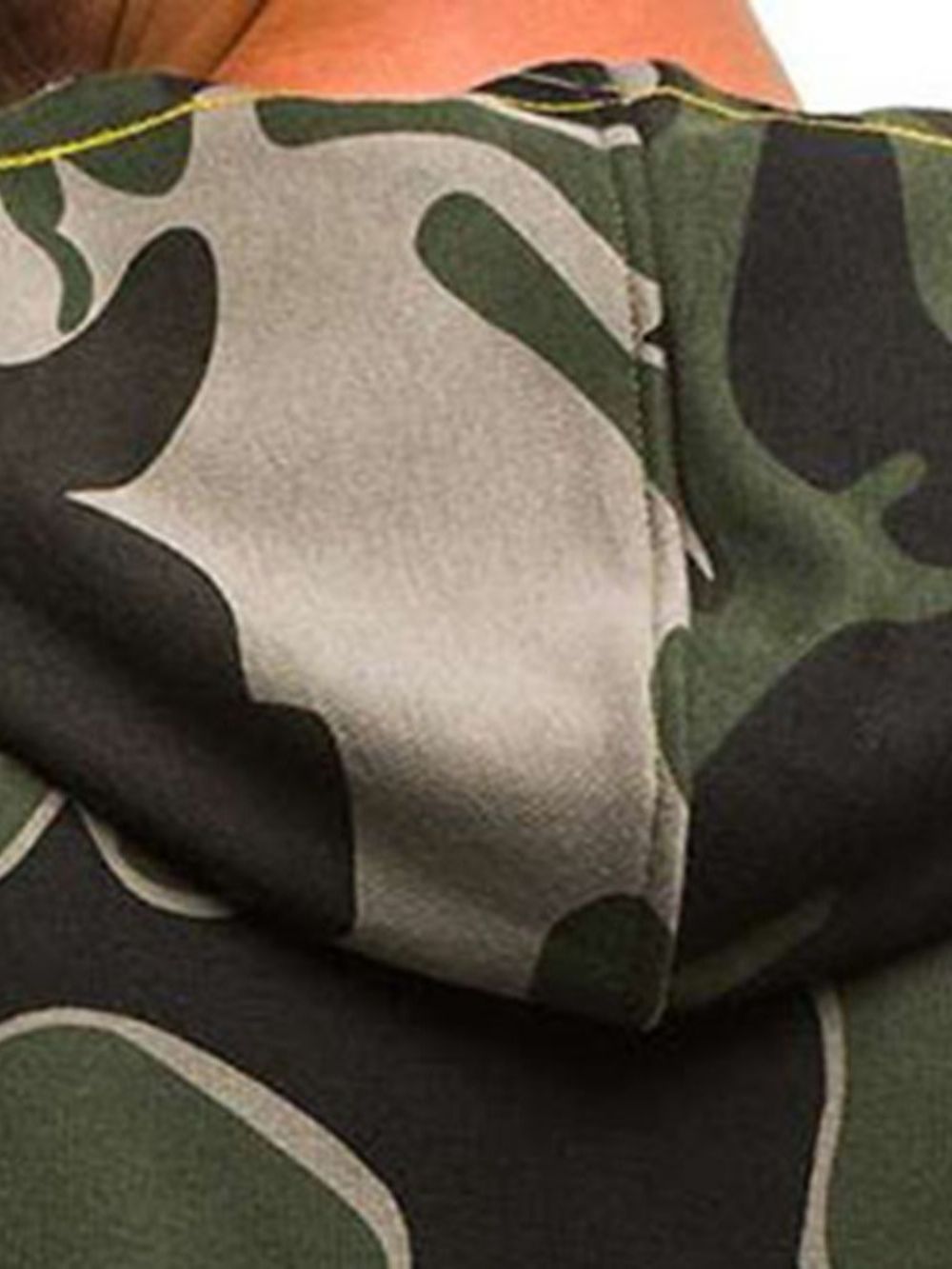 Colete Masculino Casual Verão Camuflagem Estampado Com Capuz