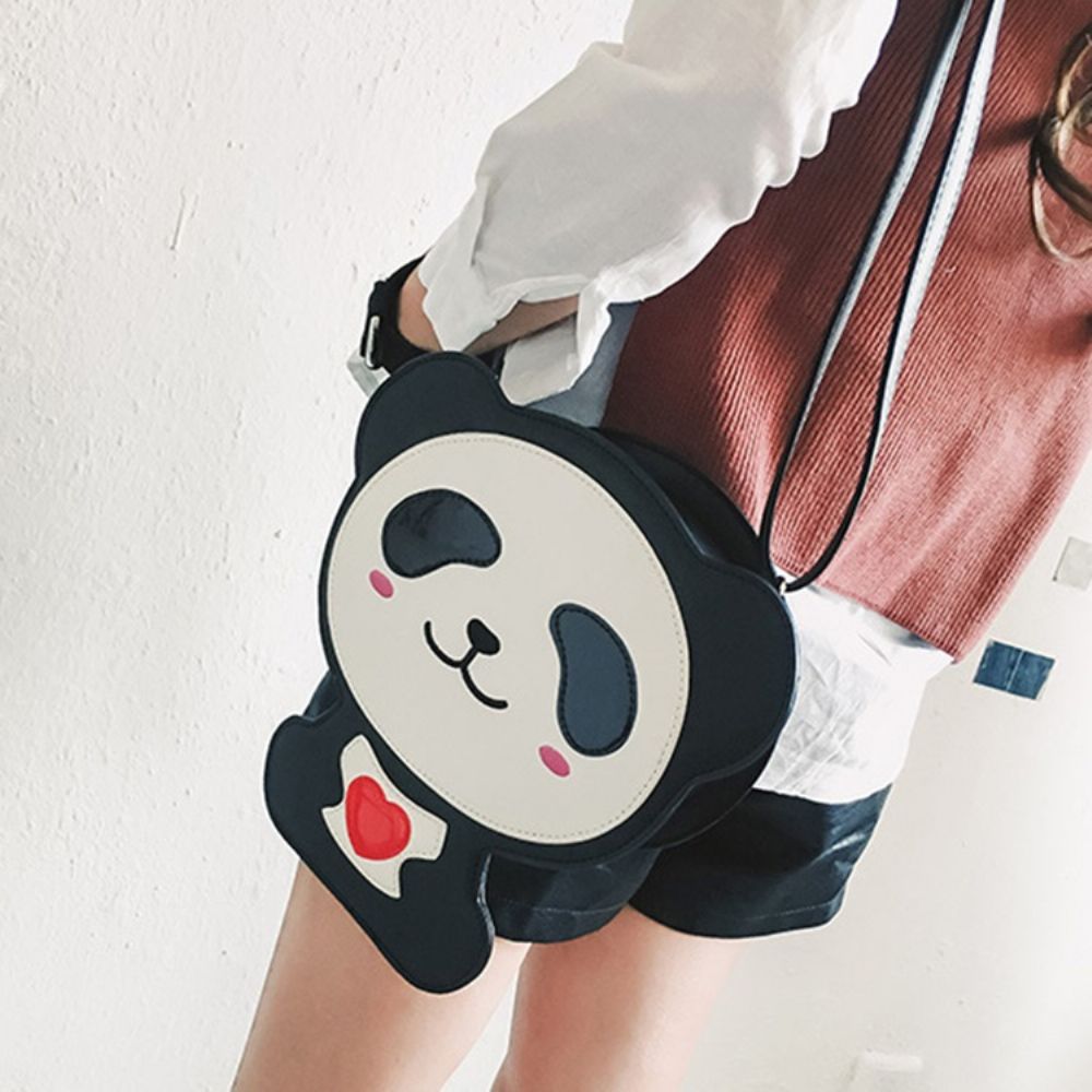 Bolsa Transversal Com Design De Urso Fofo De Desenho Animado