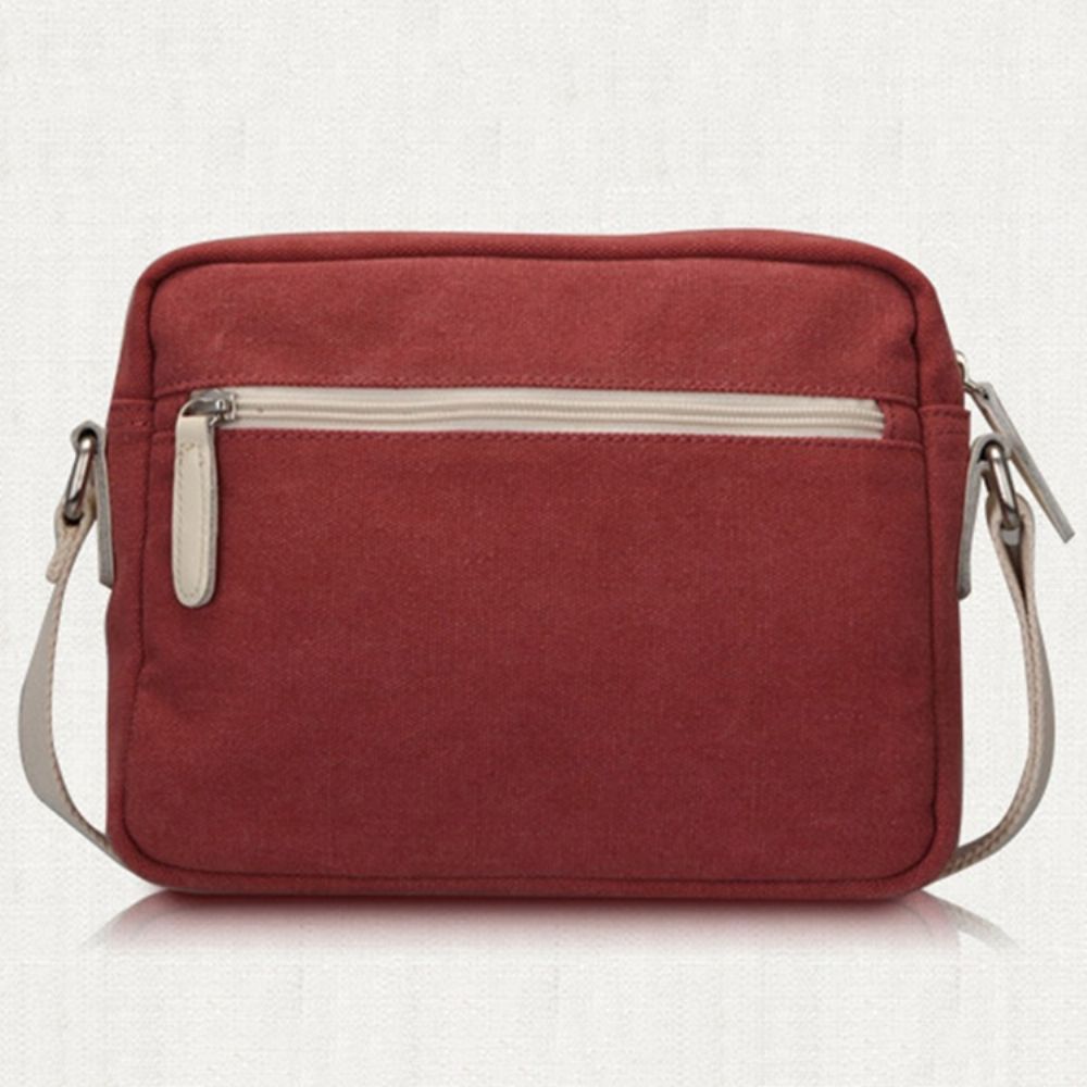 Bolsa Transversal Simples De Lona Vintage