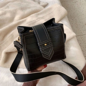 Bolsas Crossbody Retangulares De Pu Com Relevo De Jacaré