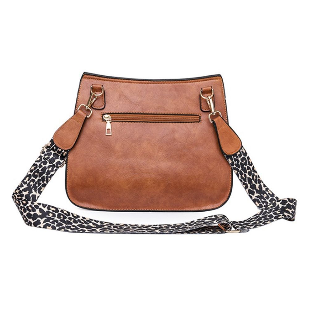 Bolsas De Ombro Com Rebite Pu Leopardo