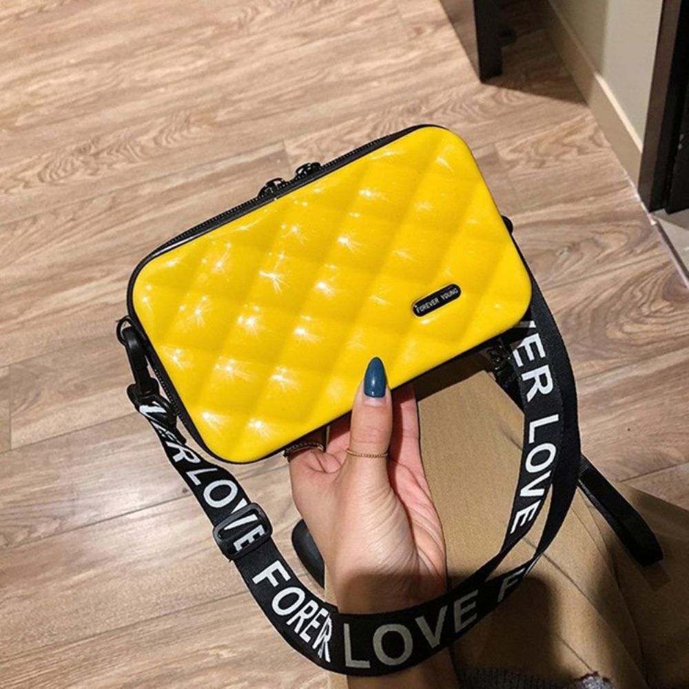 Bolsas De Tiracolo Com Aba De Pvc Estampado Xadrez